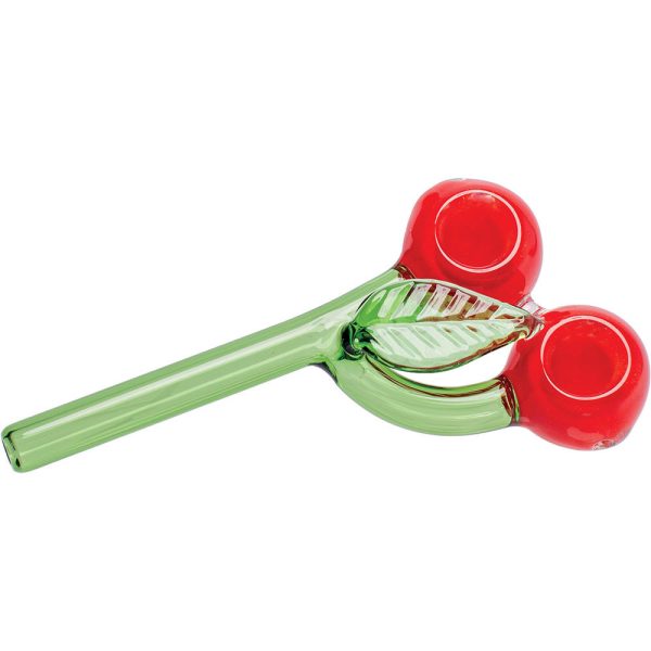 double cherry glass hand pipe 6