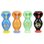 pulsar wise owl double bowl assorted color hand pipe 4 1