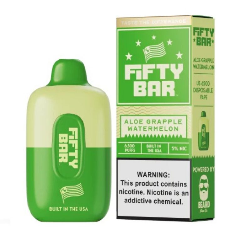 Fifty Bar 6500 Puff Disposable AloeGrappleWatermelon 800x800