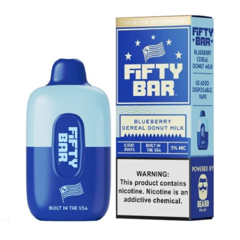 Fifty Bar 6500 Puff Disposable BlueberryCerealDonutMilk 800x800