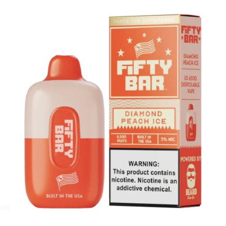 Fifty Bar 6500 Puff Disposable DiamondPeachIce 800x800