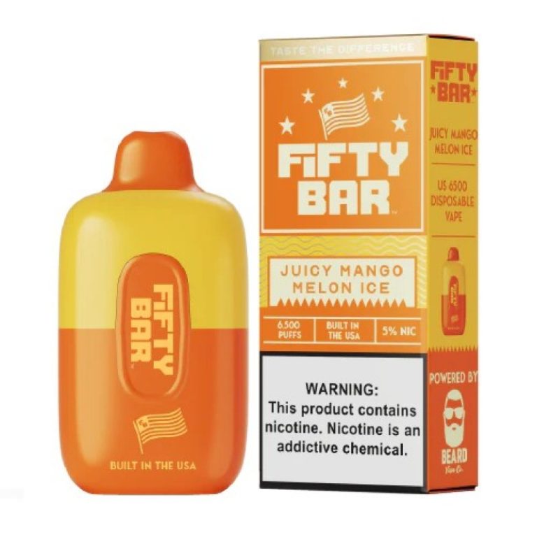 Fifty Bar 6500 Puff Disposable JuicyMangoMelonIce 800x800