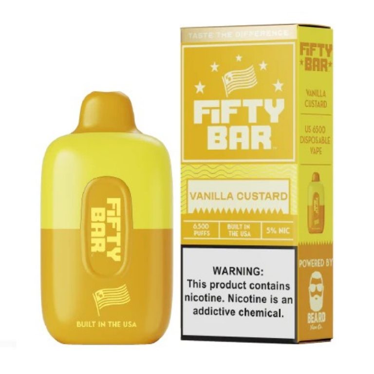 Fifty Bar 6500 Puff Disposable VanillaCustard 800x800