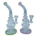 BENT NECK PYRAMID SHAPE WITH DOME PERC WATERPIPE 10