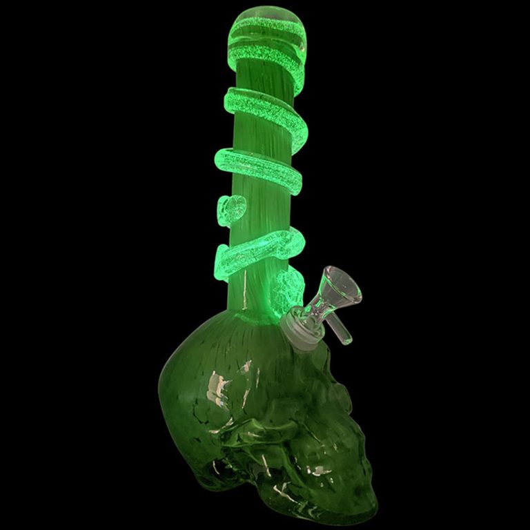 10 Assorted Color Skull Soft Glass Water Pipe