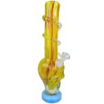 12 Wave Bottom Skull Soft Glass Water Pipe