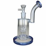 7.5 Color Trim Fused Tree Perc Bubbler Water Pipe