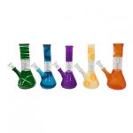 8 Assorted Clear Center Perc Beaker Water Pipe